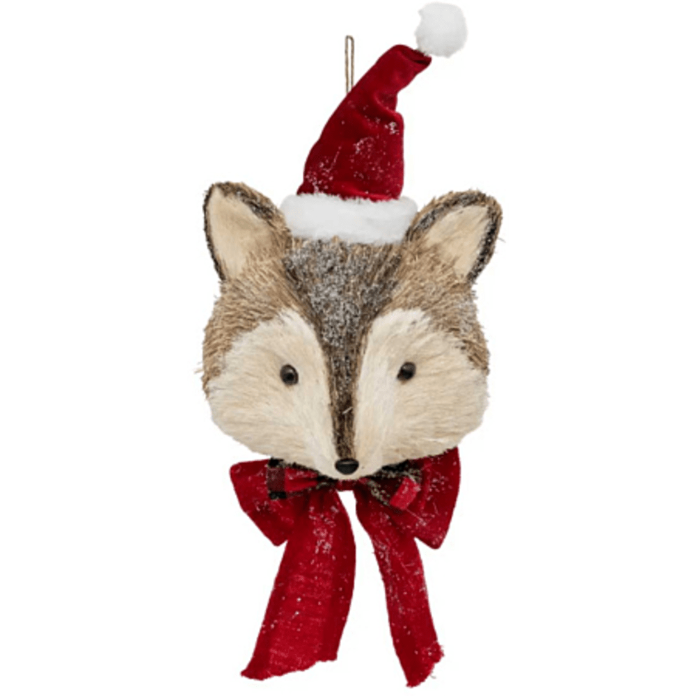 Alpha 55 Suspension de Noël renard avec bonnet – déco festive