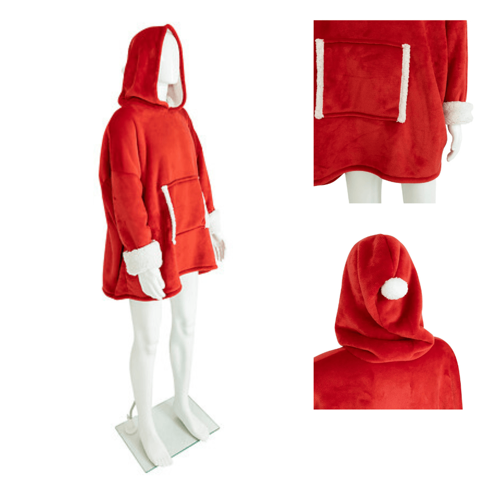 Alpha 55 Sweat Plaid à Capuche ISEL Rouge – Chaud & Confort