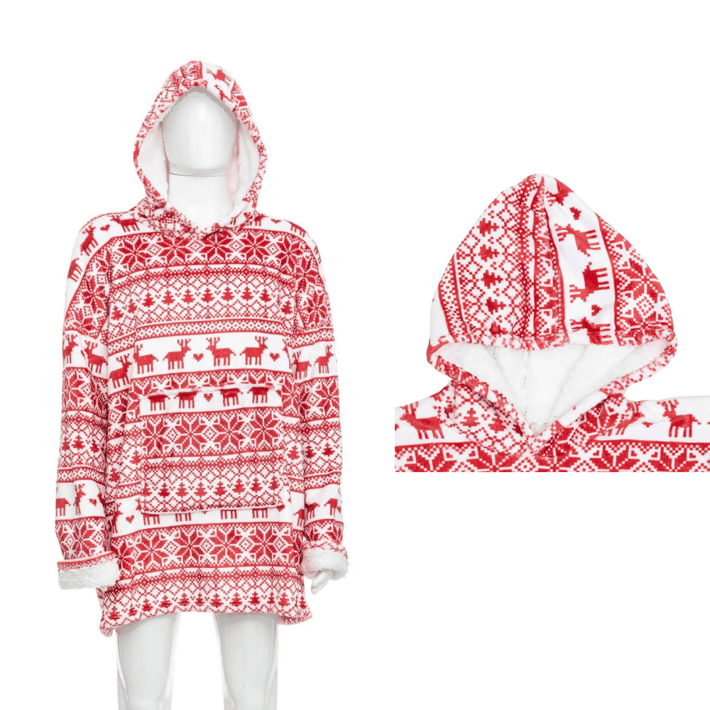 Alpha 55 Sweat Plaid Imprimé Scandinave – Chaud