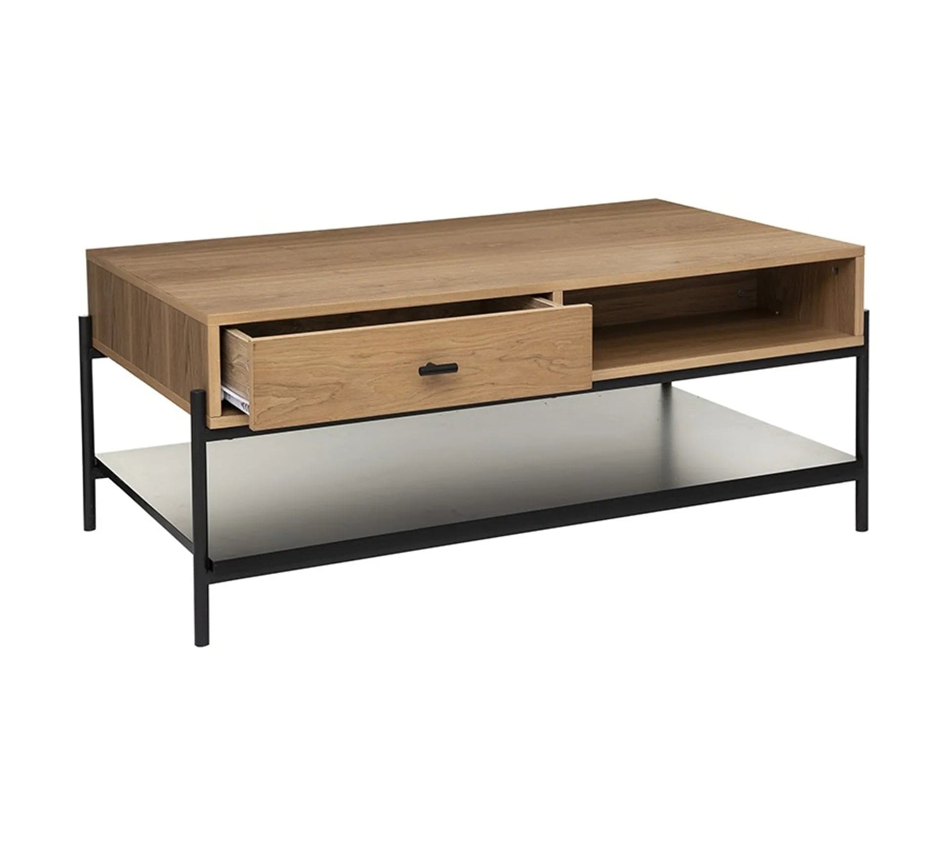 Alpha 55 Table Basse 2 Tiroirs Design "simon" 100cm Beige