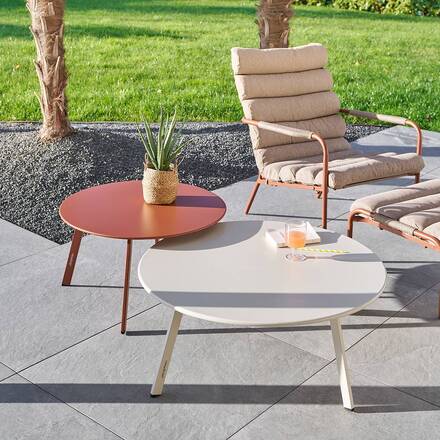 Alpha 55 Table basse d'appoint en acajou Saona Ø 70 cm