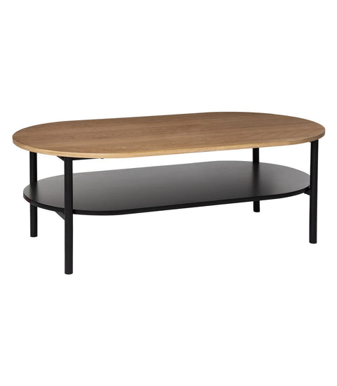 Alpha 55 Table basse en bois et métal noir 110x60 cm