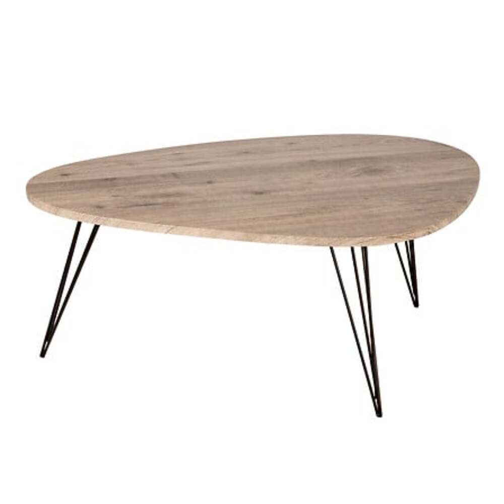 Alpha 55 Table basse en bois et pieds en métal