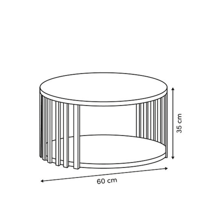 Alpha 55 Table Basse Slat Moderne et Élégante