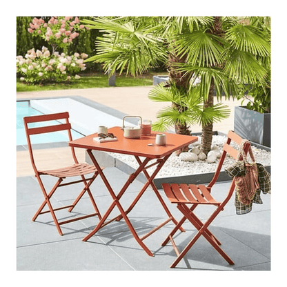 Alpha 55 Table carrée pliante Greensboro 2 places ambre