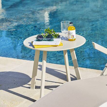 Alpha 55 Table d'appoint de jardin ronde Ø 50 cm