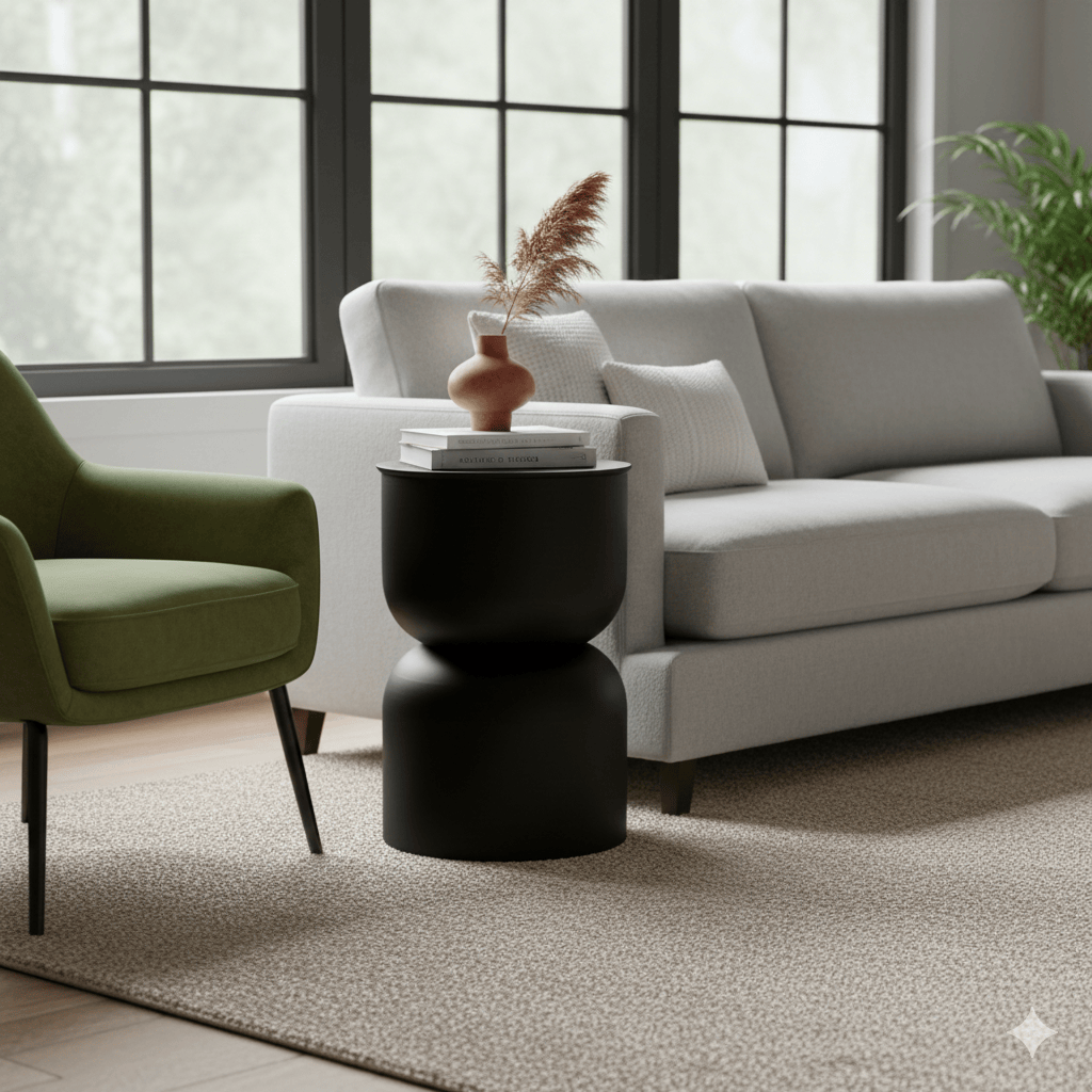 Alpha 55 Table d’appoint en métal design et pratique