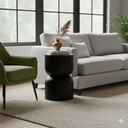 Alpha 55 Table d’appoint en métal design et pratique