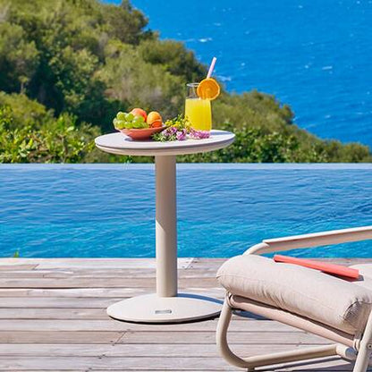 Alpha 55 Table d'appoint en métal Soletia argile 40 × 40 × 50 cm