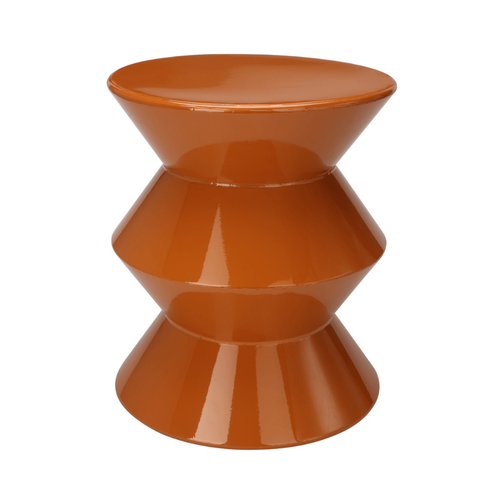 Alpha 55 Table d’Appoint Métal Caramel Brillante 36 x 31 cm