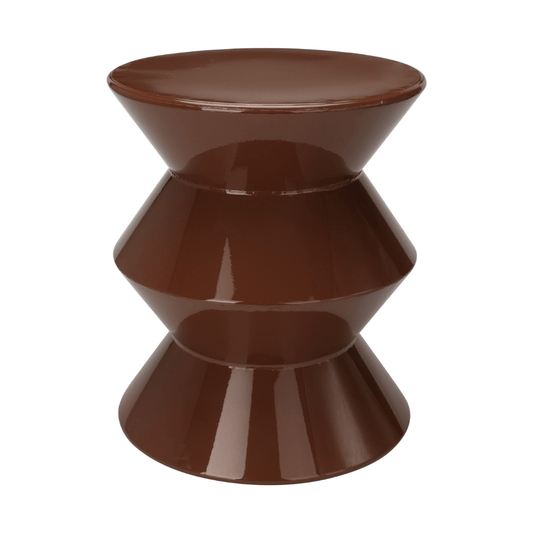 Alpha 55 Table d’Appoint Métal Marron Brillante 36 x 31 cm