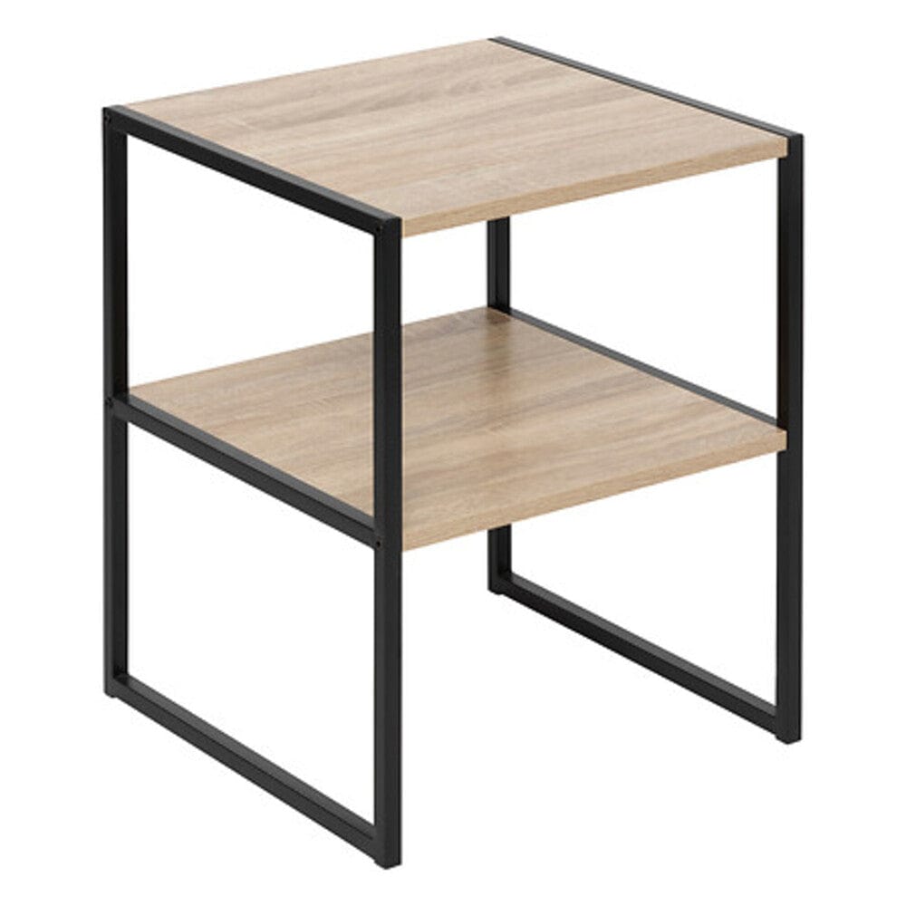 Alpha 55 Table de chevet "Aliaj" 2 étagères effet bois