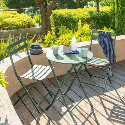 Alpha 55 Table de jardin pliante ronde vert olive Ø 60 cm