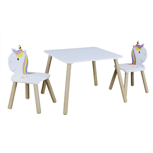 Alpha 55 Table et 2 chaises unicorne lily