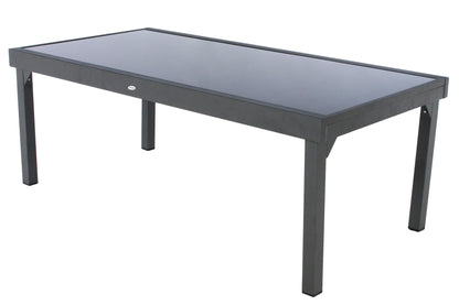 Alpha 55 Table extensible piazza 12 places 200x75 cm - Gris