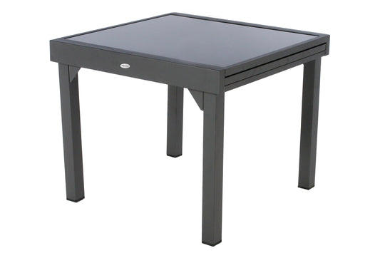 Alpha 55 Table extensible piazza 8 places 90x75 cm - Gris