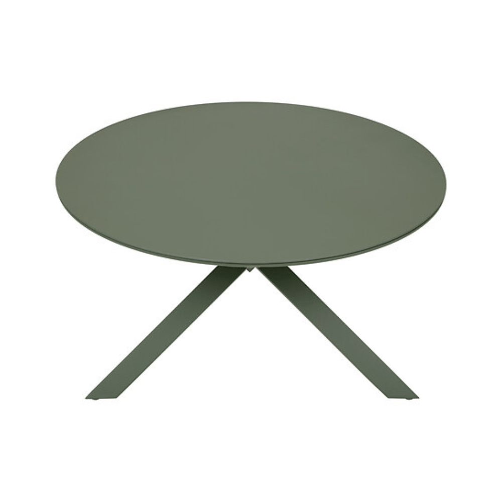 Alpha 55 Table Oryon ronde 6 places en aluminium et verre