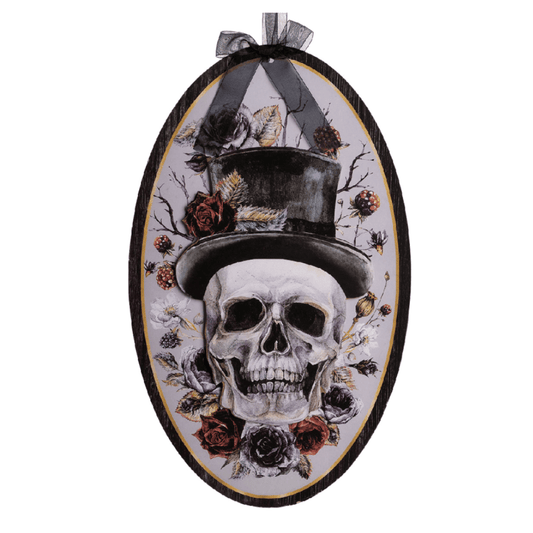 Alpha 55 Tableau Crâne Lord en Bois 35 cm – Halloween