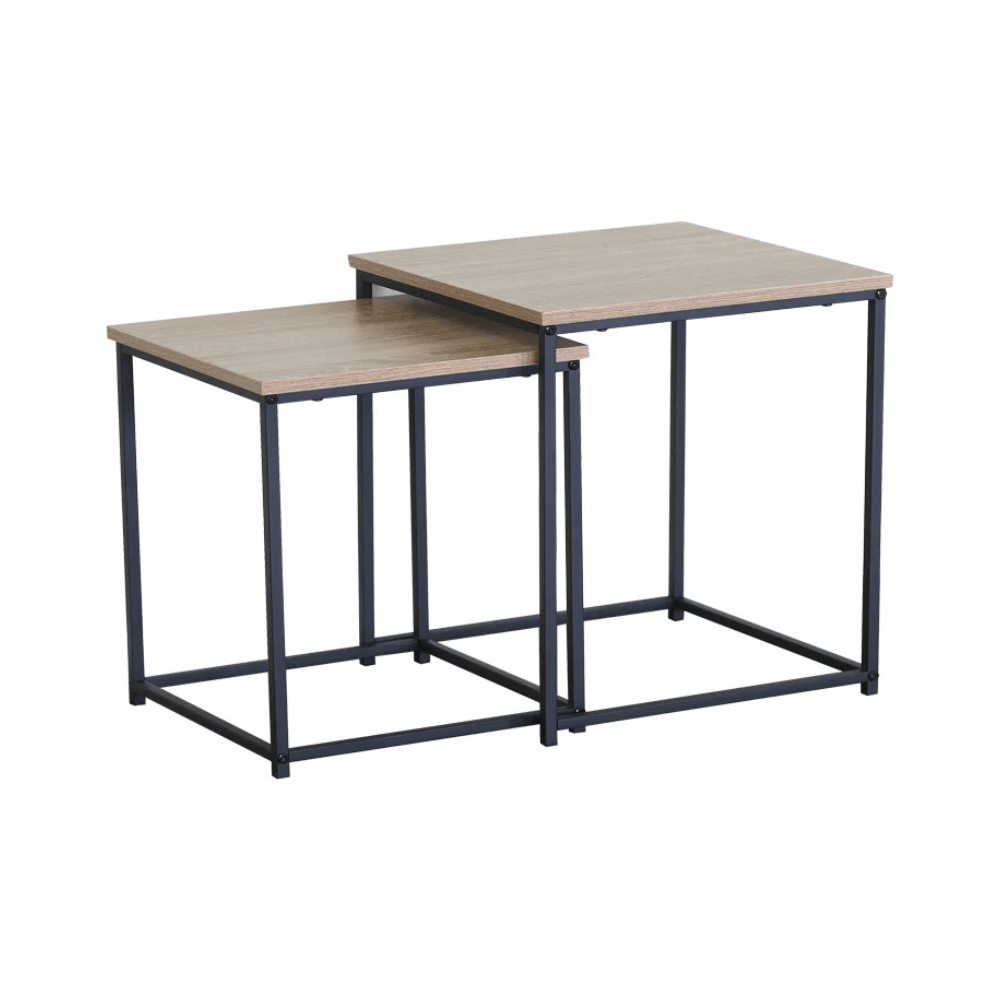 Alpha 55 Tables Gigognes effet chêne naturel – Design Moderne