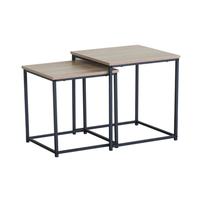 Alpha 55 Tables Gigognes effet chêne naturel – Design Moderne