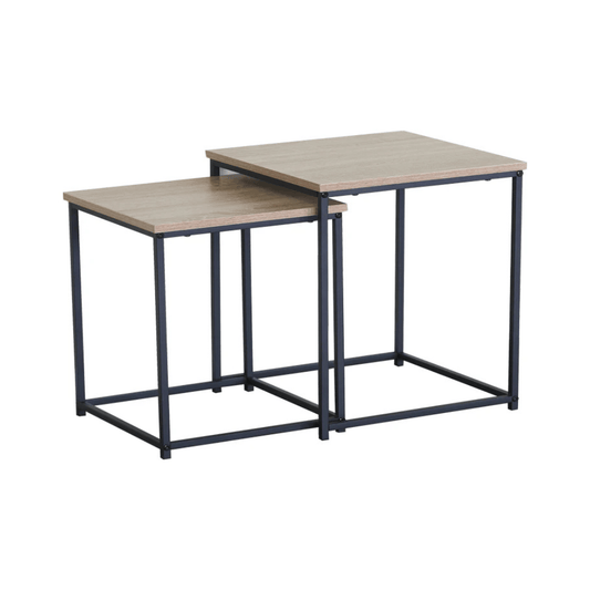 Alpha 55 Tables Gigognes effet chêne naturel – Design Moderne