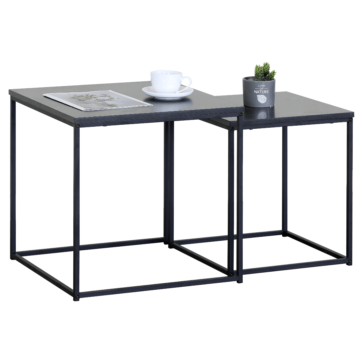 Alpha 55 Tables "Gigognes" en bois et métal