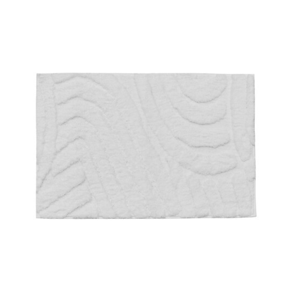Alpha 55 Tapis de Bain Cloudy Polyester Blanc Doux