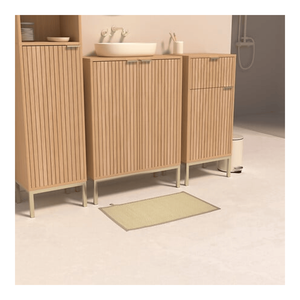 Alpha 55 Tapis de Salle de Bain Stemy 50 x 80 cm Bambou