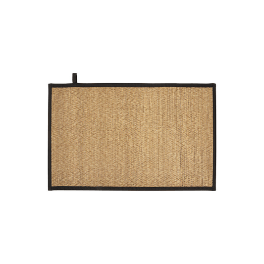 Alpha 55 Tapis de Salle de Bain Stemy 50 x 80 cm Bambou Liséré Noir