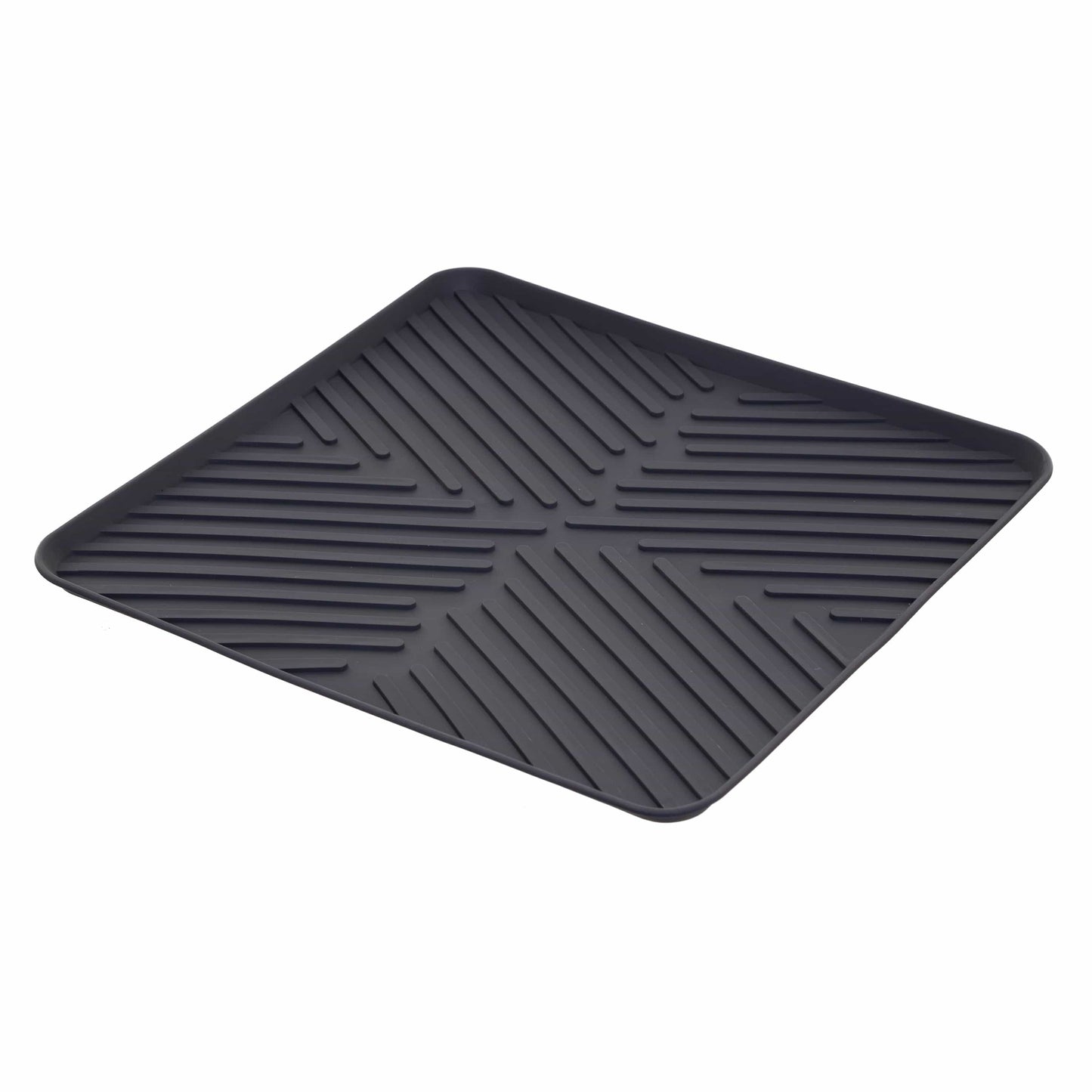 Alpha 55 Tapis de vaisselle et fond d'évier en mousse 30x30 cm gris