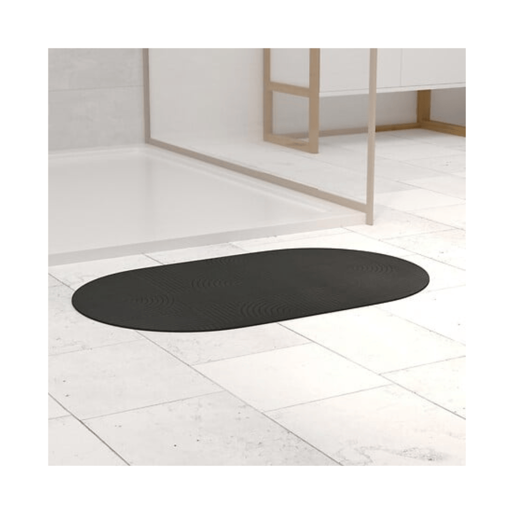 Alpha 55 Tapis diatomite arrondi absorbant en display