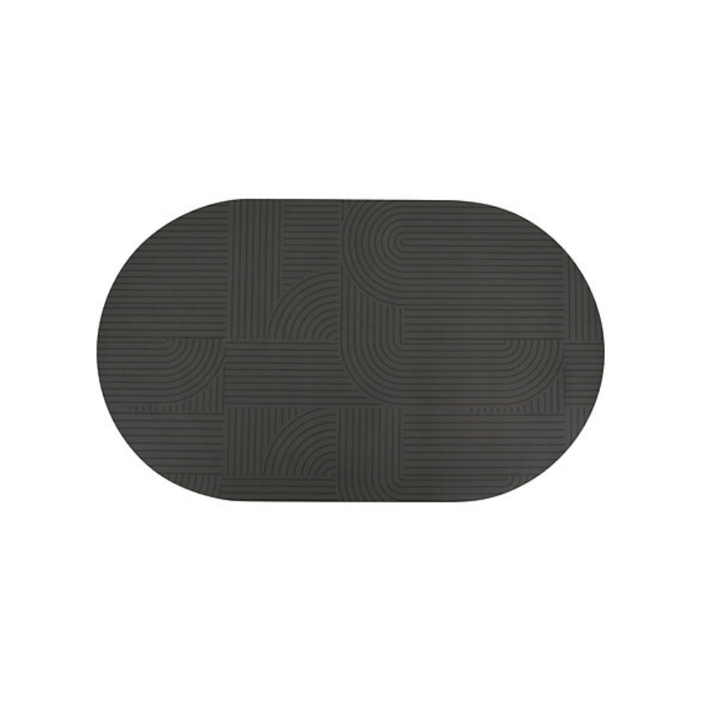 Alpha 55 Tapis diatomite arrondi absorbant en display
