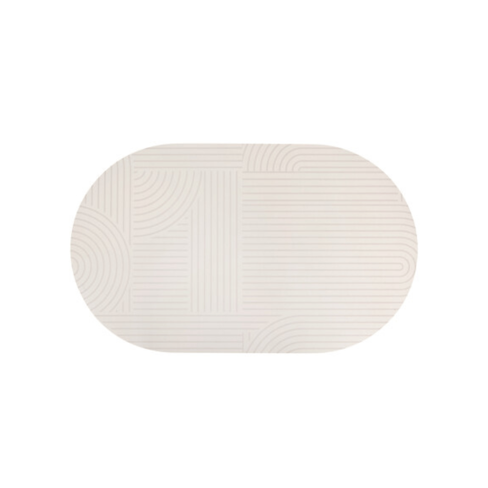 Alpha 55 Tapis diatomite arrondi absorbant en display