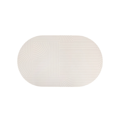 Alpha 55 Tapis diatomite arrondi absorbant en display