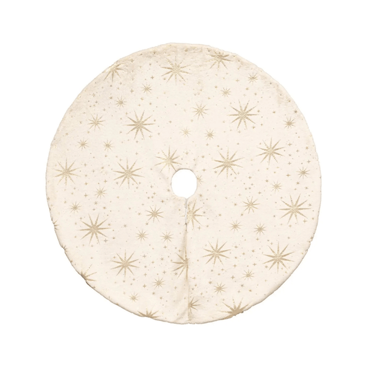 Alpha 55 Tapis Sapin Étoile Ivoire – Déco Noël Élégante