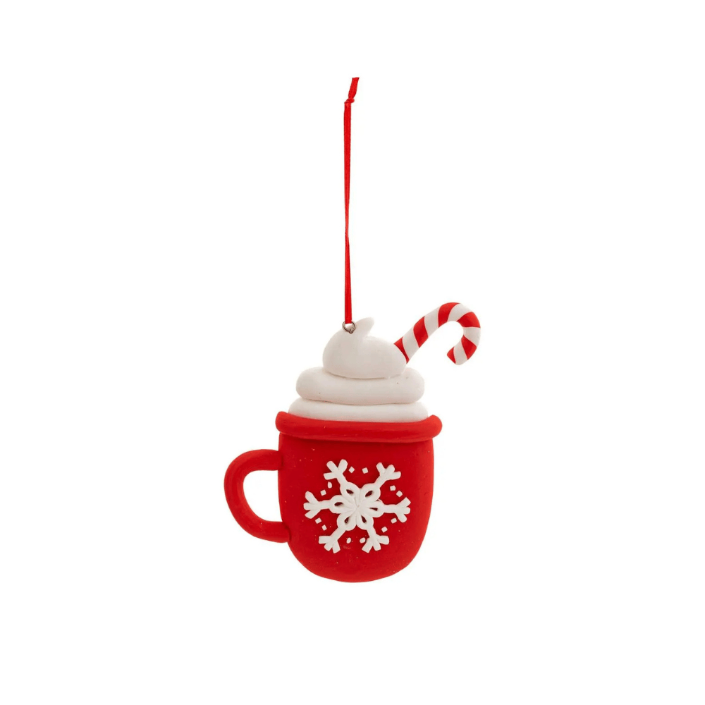 Alpha 55 Tasse Chocolat Chaud en Résine Rouge – Déco Noël