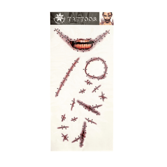 Alpha 55 tatoo Tatouage Cicatrice Points de Suture Halloween