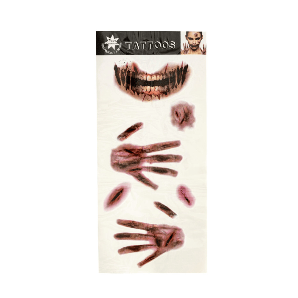 Alpha 55 tatoo Tatouage Cicatrice Points de Suture Mains Bouche
