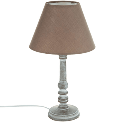 Alpha 55 Taupe Lampe Droite Léo en Bois Design Décoratif