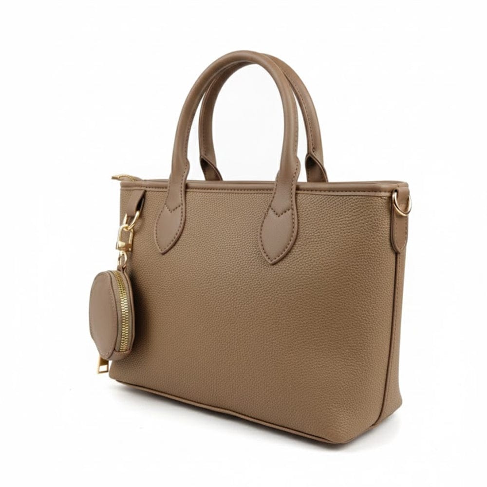 Alpha 55 Taupe Sac à Main & Porte-monnaie Assorti – Duo Chic & Pratique