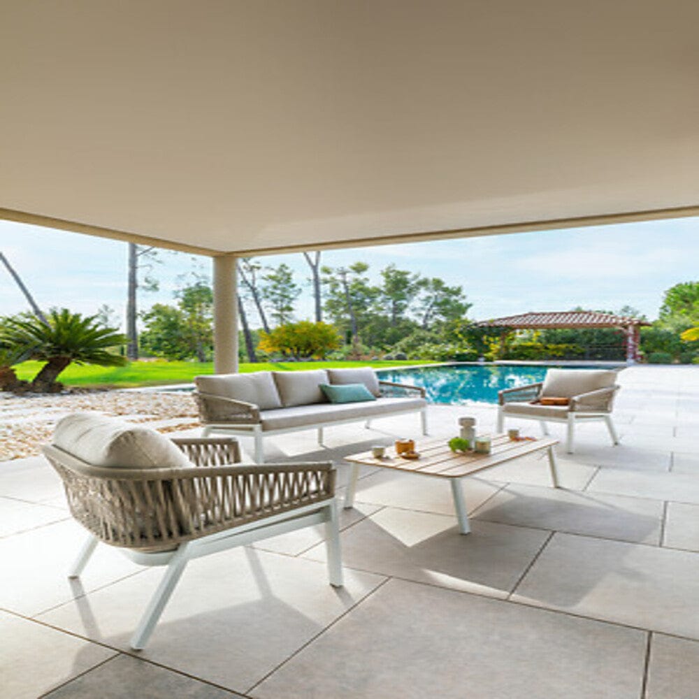 Alpha 55 Taupe Salon de jardin 5 places "Oriengo"