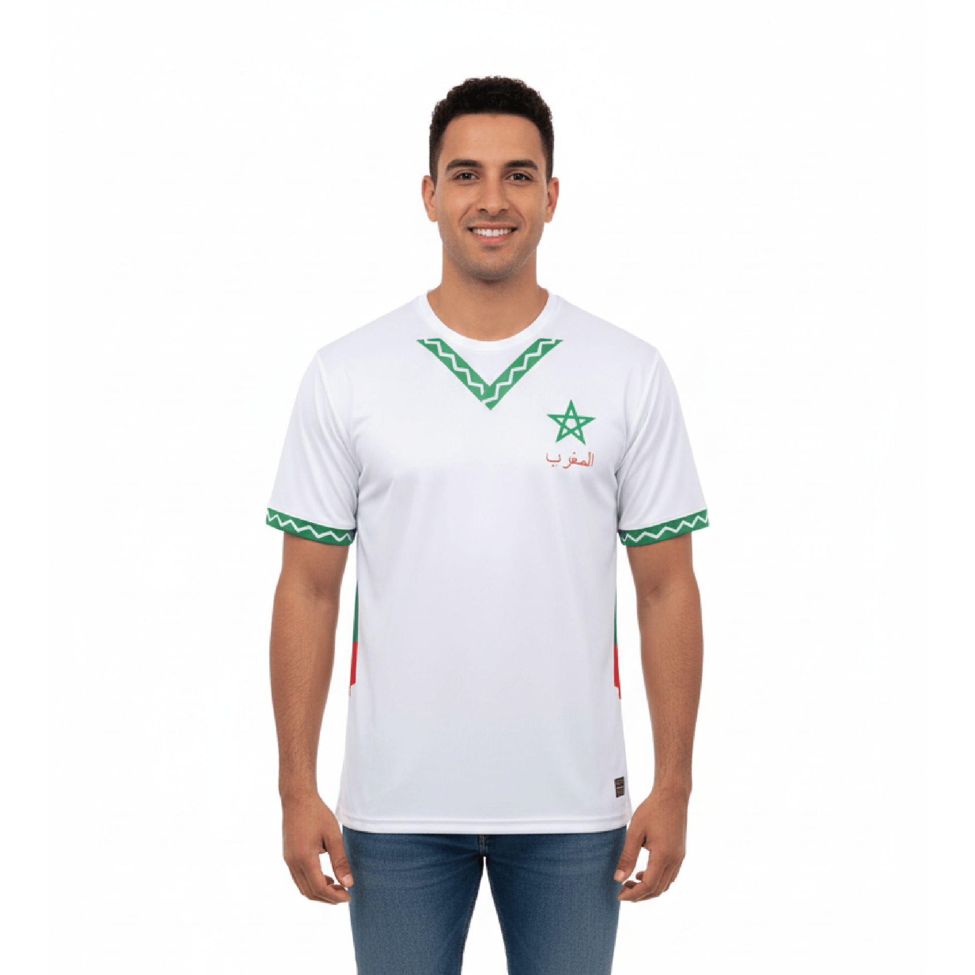 Alpha 55 Tee-shirt Maroc en Polyester Blanc – Supporter