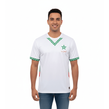 Alpha 55 Tee-shirt Maroc en Polyester Blanc – Supporter