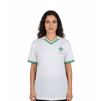 Alpha 55 Tee-shirt Maroc en Polyester Blanc – Supporter