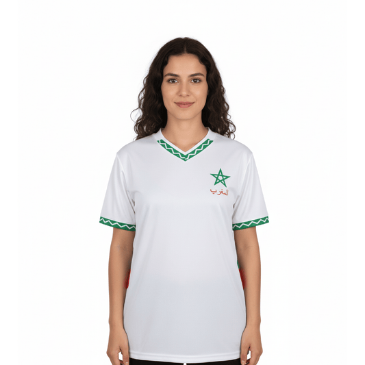 Alpha 55 Tee-shirt Maroc en Polyester Blanc – Supporter