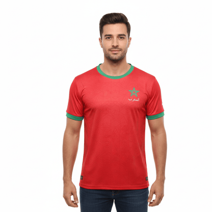 Alpha 55 Tee-shirt Maroc en Polyester Rouge – Supporter