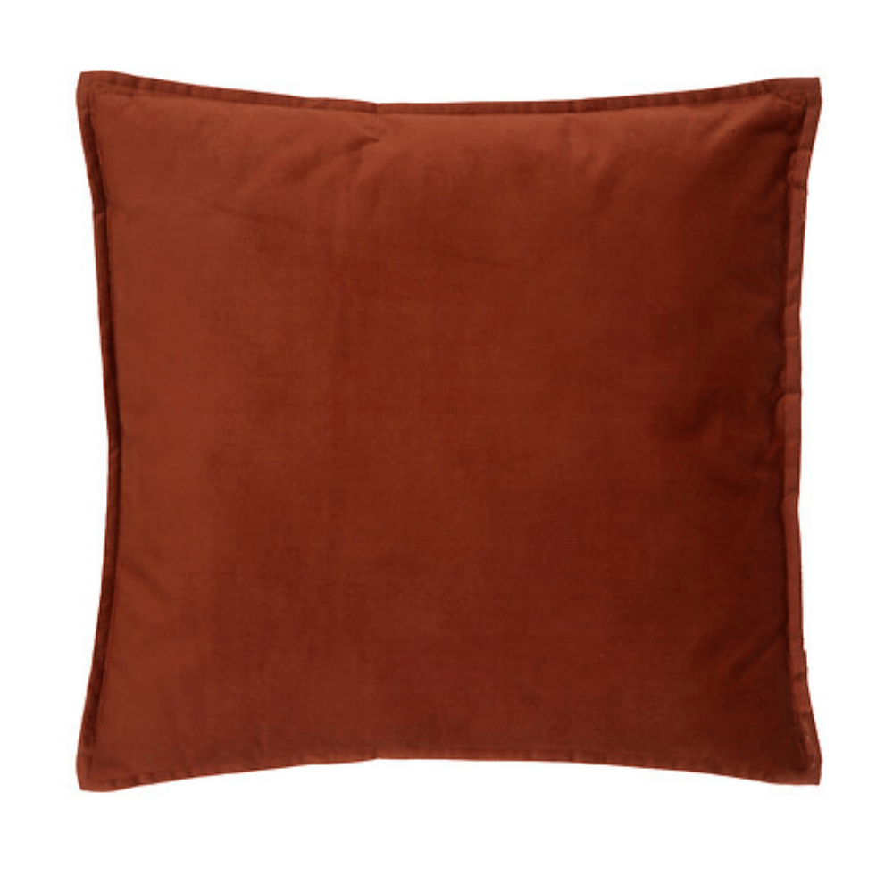 Alpha 55 Terracota Coussin Effet Velours Doux et Décoratif