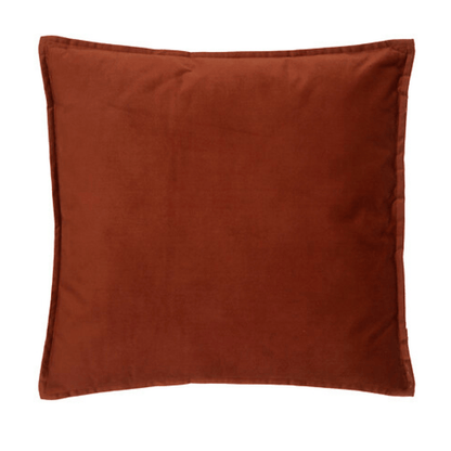 Alpha 55 Terracota Coussin Effet Velours Doux et Décoratif