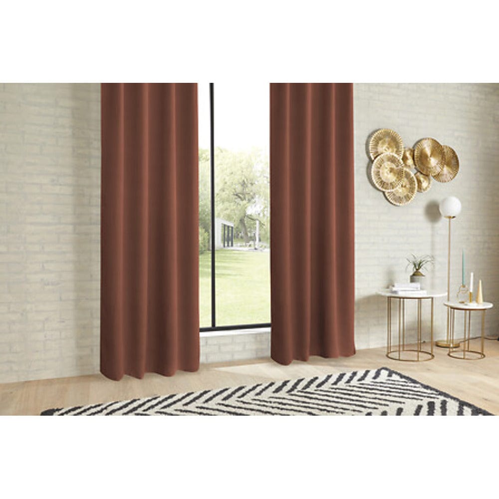 Alpha 55 Terracotta Lot de 2 rideaux occultants