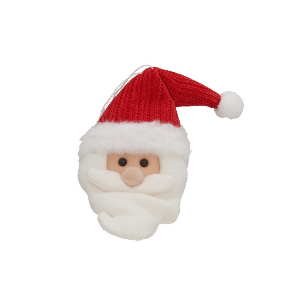 Alpha 55 Tête de Père Noël en tissu – Décoration douce et festive